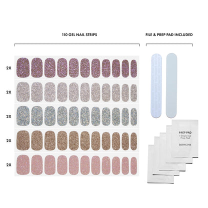 Dashing Diva Gloss Nail Strips 5-in-1 Kit – UV Free, Chip Resistant, 110 Wraps