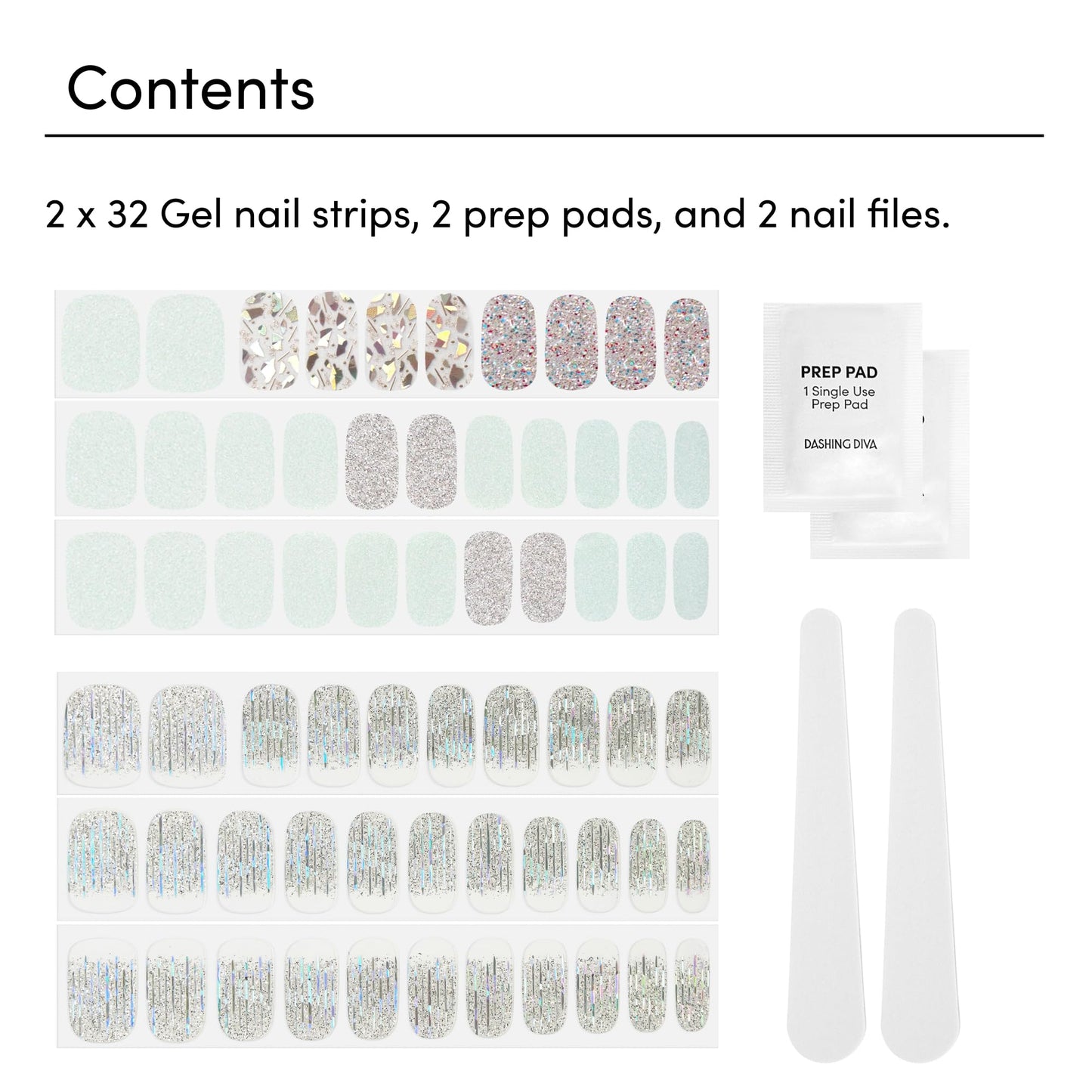 Dashing Diva Gloss Nail Strips Bundle – The Glam Collection: Meteor Shower & Going Platinum