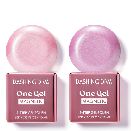 Dashing Diva One Gel Magnetic Polish Duo – Moment & Fantasy | 3-in-1 Base Coat, Nail Color & Top Coat