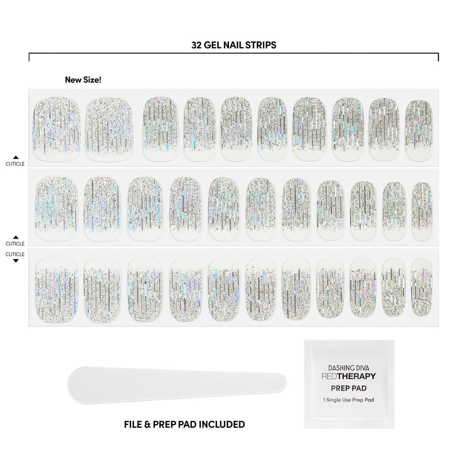 Dashing Diva Gloss Nail Strips Going Platinum – UV Free, Chip Resistant Gel Nails