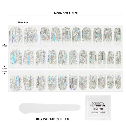 Dashing Diva Gloss Nail Strips Going Platinum – UV Free, Chip Resistant Gel Nails