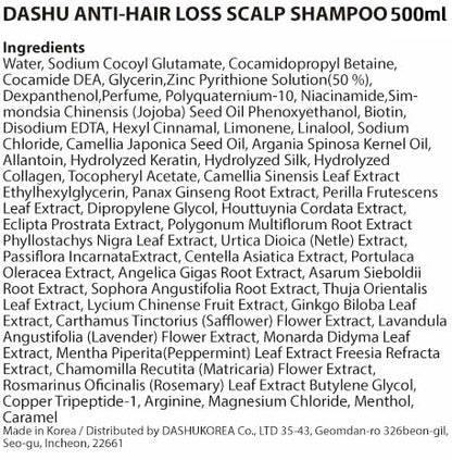 DASHU Revitalizing Protein Shampoo – For Dry, Itchy Scalp, Thinning Hair | 16.9 fl oz