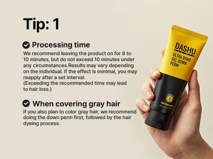 DASHU Premium Ultra Bond Gel Down Perm 3.5oz – Tame Frizzy Hair