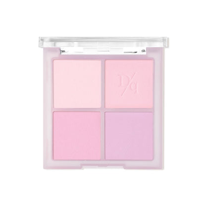 Dasique Blending Mood Cheek #02 Cool Blending — 4 Shade Powder Blush, Cruelty-Free, Long-Lasting