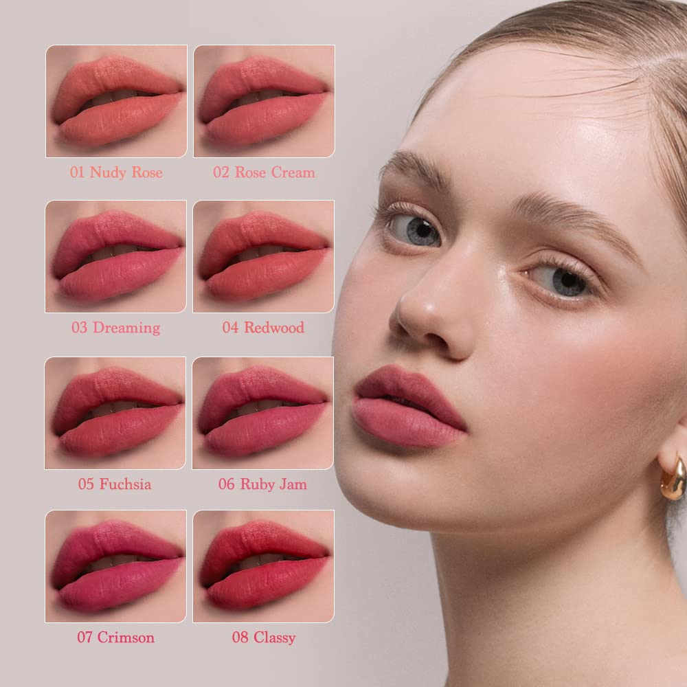 dasique Cream De Rose Tint #06 Ruby Jam — Vegan, Cruelty-Free Creamy Matte Lip Tint with Rose Water