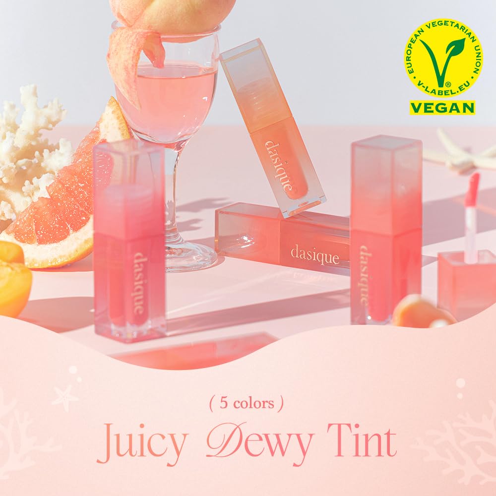 Dasique Juicy Dewy Tint Orange Coke – Lightweight Glossy Lip Tint (0.12 oz) | Vegan & Cruelty-Free