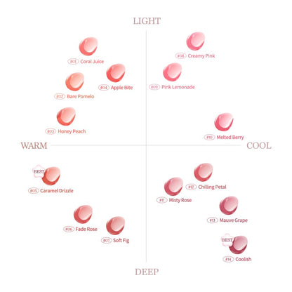 dasique Pure Water Lip Gloss #02 Bare Pomelo – Dewy, Buildable, Non-Sticky K-Beauty Lip Gloss