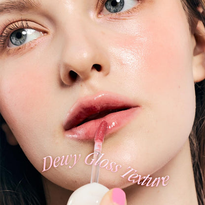 Dasique Pure Water Lip Gloss #03 Honey Peach — Dewy, Buildable, Non-Sticky | K-Beauty