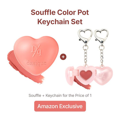 Dasique Souffle Color Pot Special Set #02 Pomelo Pudding – Buildable Blush & Lip Color with Built-In Mini Brush
