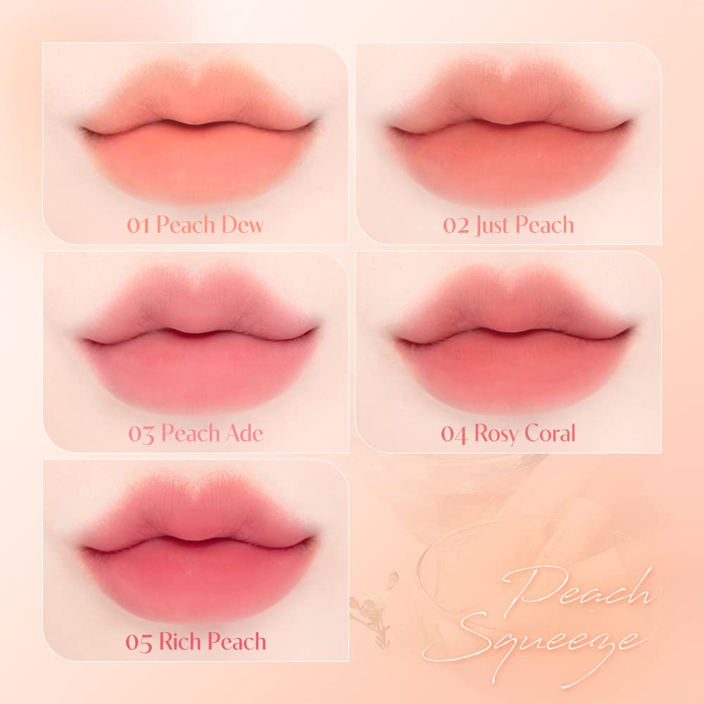 dasique Water Blur Tint #03 Peach Ade – Vegan Lip Tint, Silky Finish