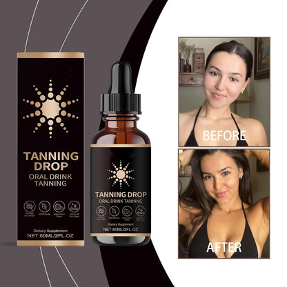 DASIUIP Tanning Drops – Sunless Drinkable Bronzer for Face & Body (2 Fl Oz)
