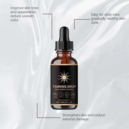 DASIUIP Tanning Drops – Sunless Drinkable Bronzer for Face & Body (2 Fl Oz)