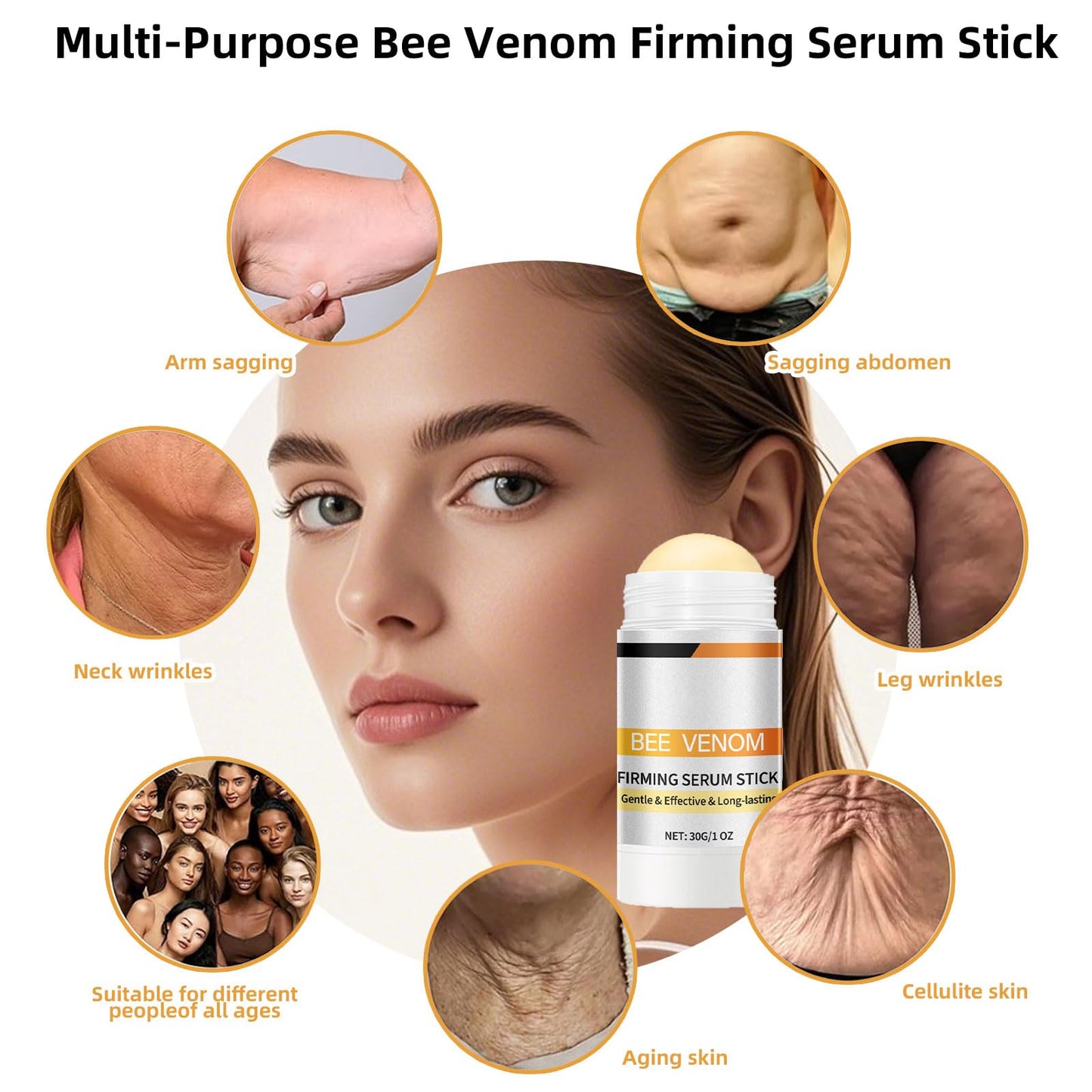 DASIUIP Bee Venom Firming Serum Stick – Hydrating, Lifting Anti-Aging Face Cream