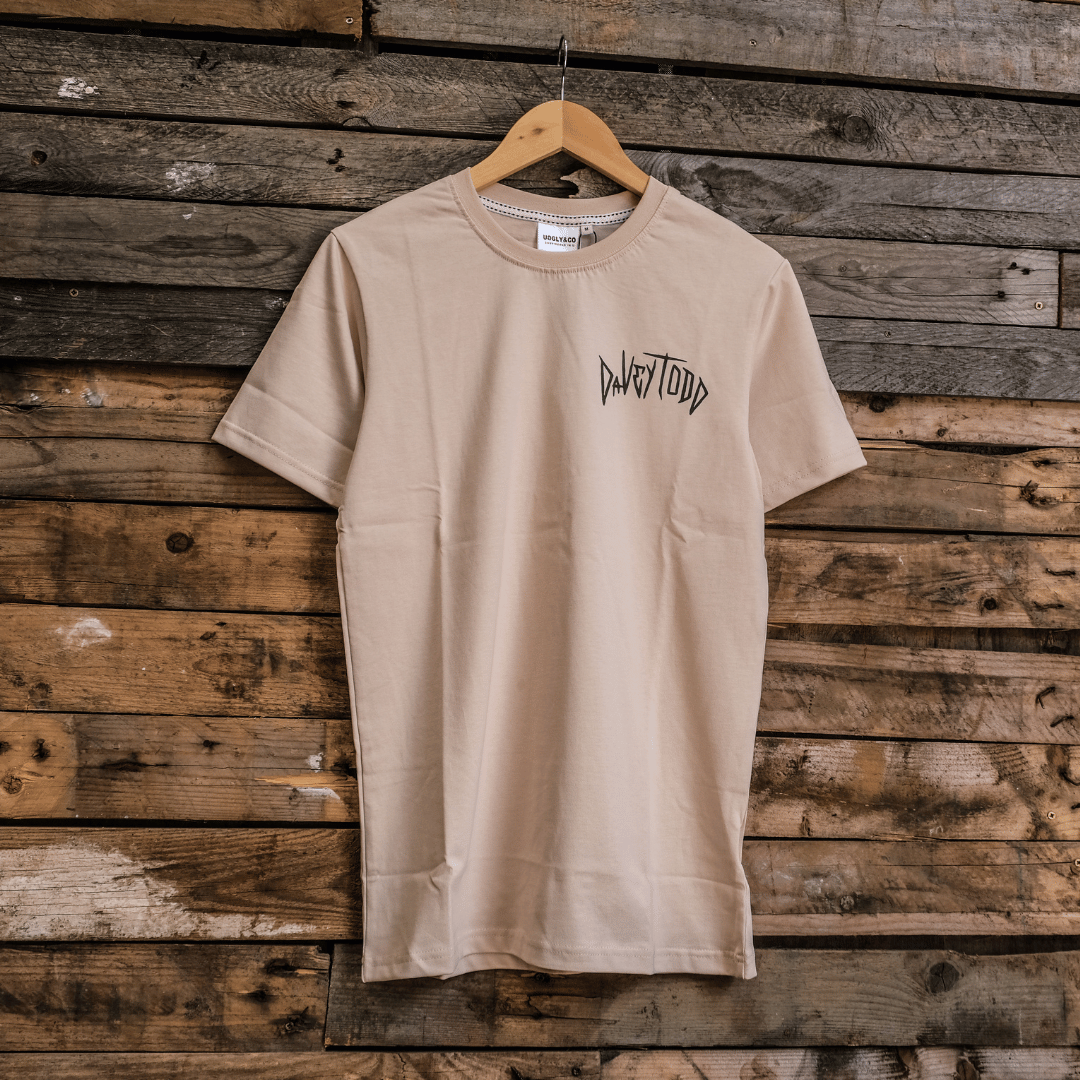 Davey Todd ‘Lightning Bolt’ Beige Tee