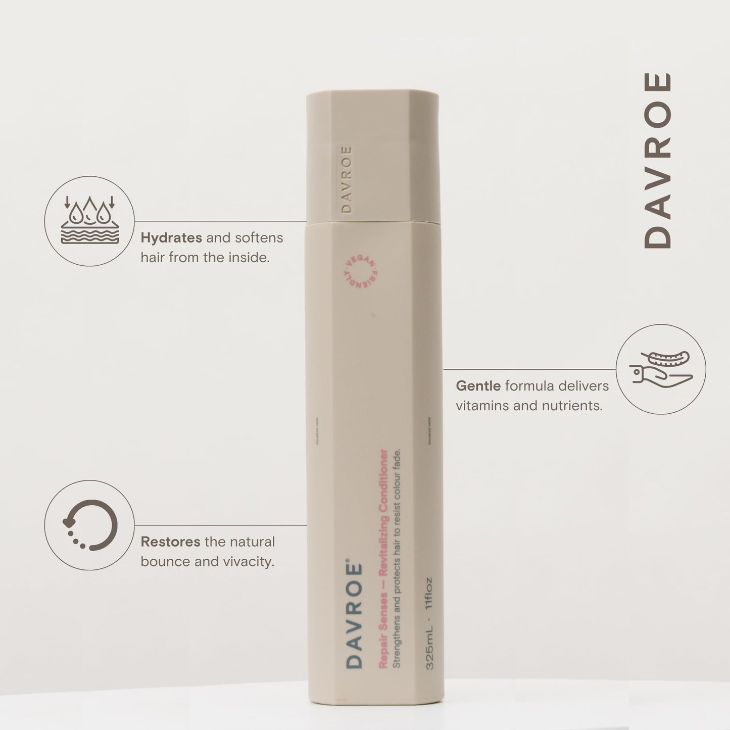 DAVROE Repair Senses Revitalizing Conditioner | Natural, Vegan, Colour Protect