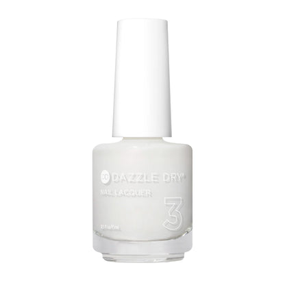 Poised – Dazzle Dry Nail Lacquer (Step 3) | Semi-Sheer Iridescent White with Pink Shimmer | 0.5 fl oz