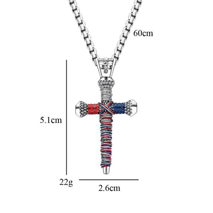 Nail Cross Pendant Chain necklace