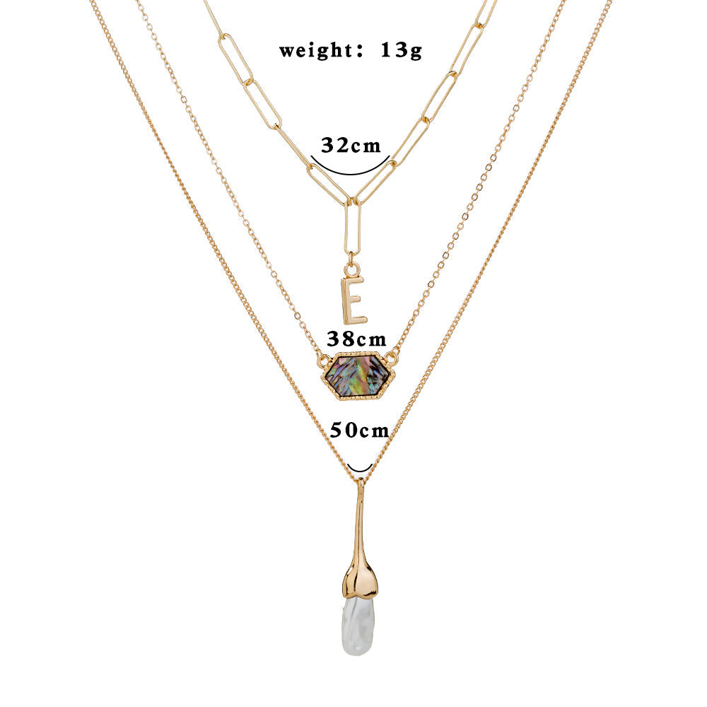 Multi-Layer Water Drop Pearl Necklace