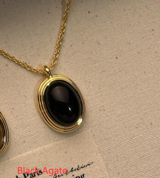 Tiger Eye Retro Pendant Necklace
