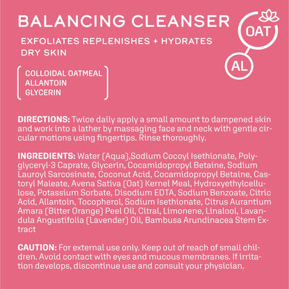 DCL Skincare Balancing Cleanser — Clearer, Smoother Skin for Dry & Mature Skin | 8.0 Fl Oz
