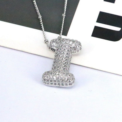 Bubble Balloon A-Z Letter Pendant Necklace