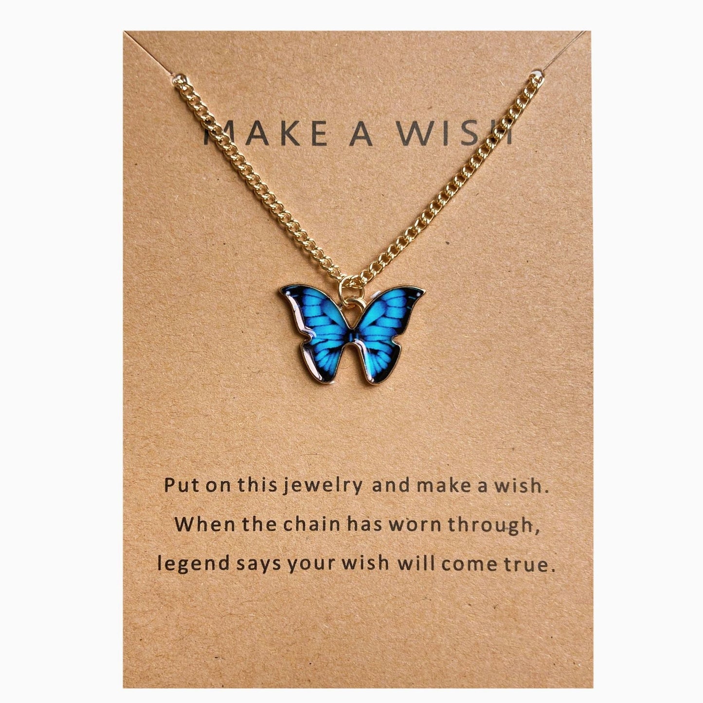 Coloured Butterfly Necklaces, 2Pc & 1Pc