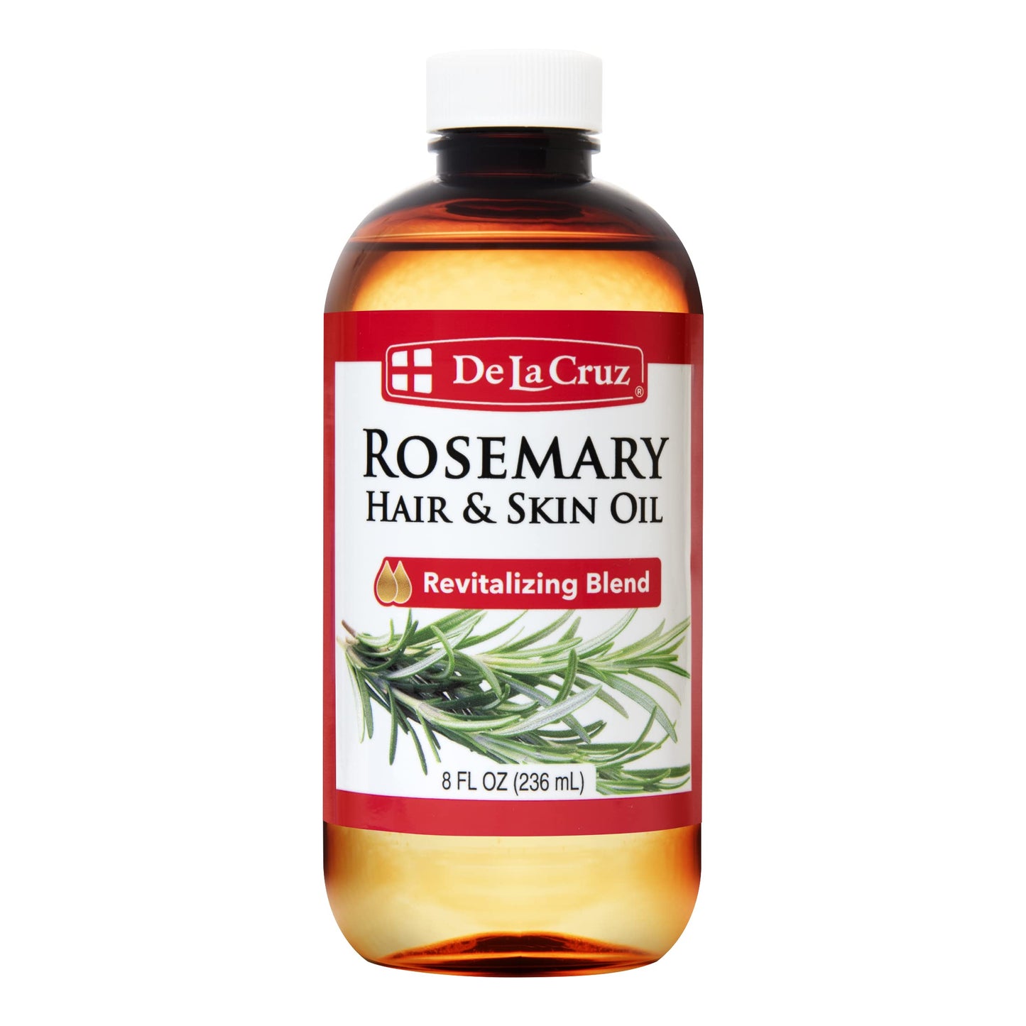 De La Cruz Rosemary Oil Blend Moisturizer — Castor, Avocado & Olive Oil, 8 oz