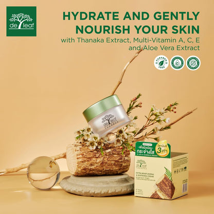 DE LEAF THANAKA Extra Moisturizing Cream – Aloe Vera Facial Moisturizer 40 ml