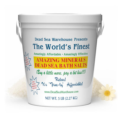 Dead Sea Warehouse Amazing Minerals Bath Salts – 5 lbs, Unscented