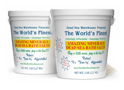 Dead Sea Warehouse - Unscented Dead Sea Salt Bath, 5lbs 2-Pack for Soothing Muscles & Soft Skin