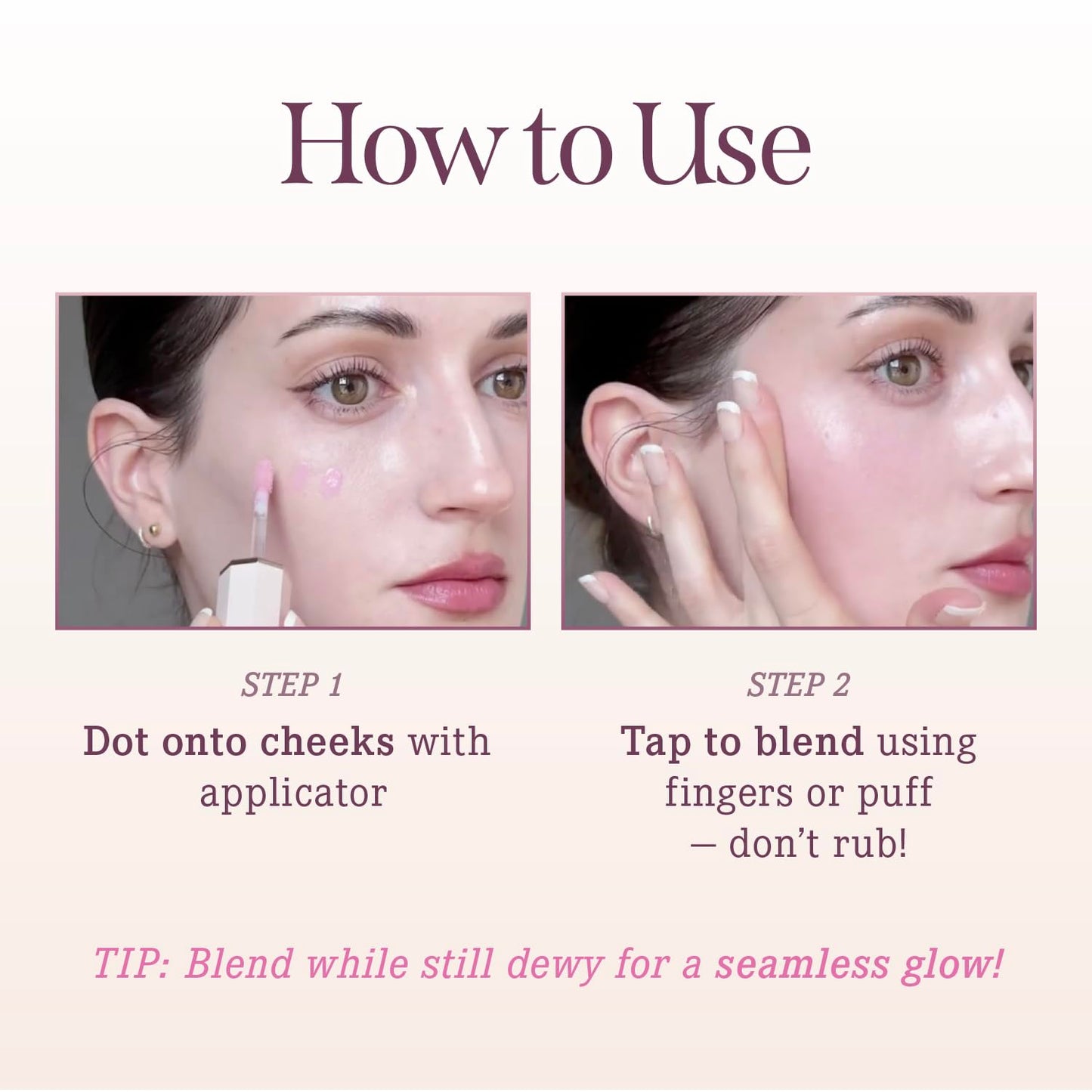 DEAR DAHLIA Petal Drop Blush (Softie) – Vegan Liquid Blush for Dewy, Buildable Color | Long-Wear Cheek Makeup