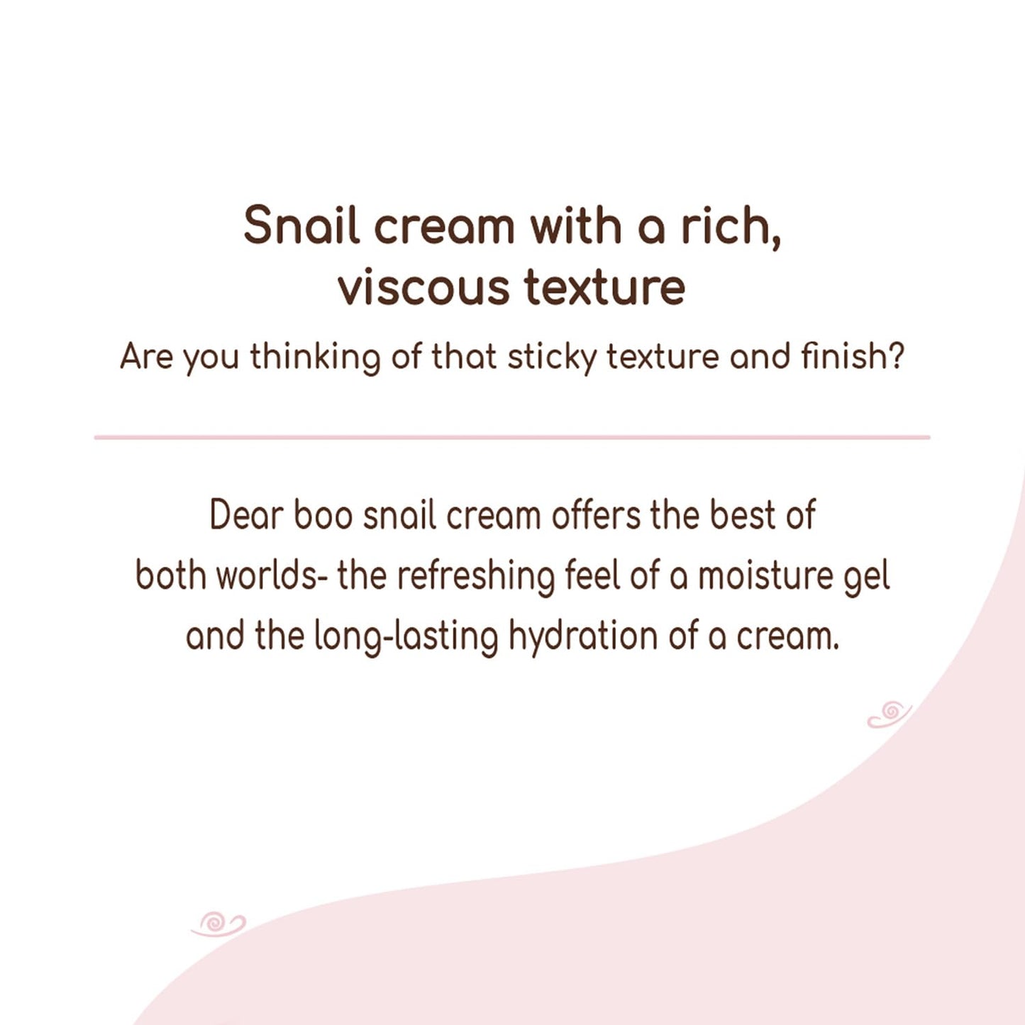 DEARBOO Glass Skin Snail Cream 80mL – Lightweight Hydration for Radiant Skin