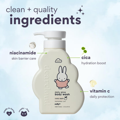Dearcloud Miffy Daily Glow Body Wash – Niacinamide, Cica & Vitamin C