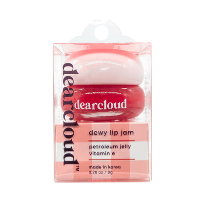 dearcloud Dewy Lip Jam – Hydrating Lip Balm & Gloss with Vitamin E (Deep Cherry)
