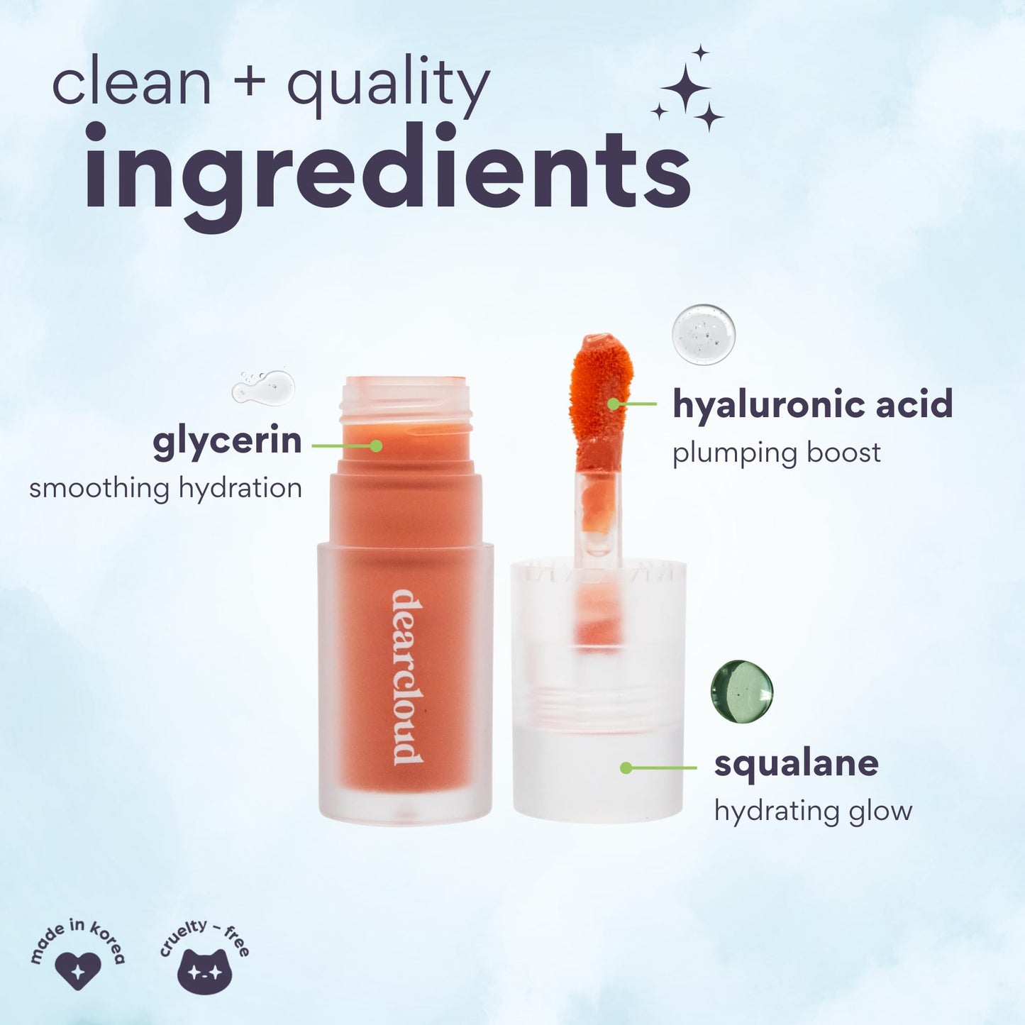 Dearcloud Gentle Crush Serum Blush – Peaches | Hydrating Liquid Blush with Hyaluronic Acid