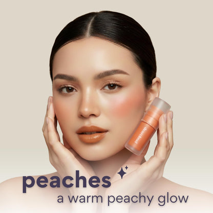 Dearcloud Gentle Crush Serum Blush – Peaches | Hydrating Liquid Blush with Hyaluronic Acid