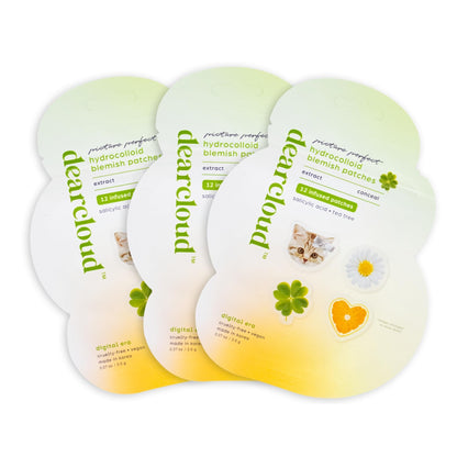 dearcloud Hydrocolloid Blemish Patches – 36 Count with Niacinamide & Salicylic Acid