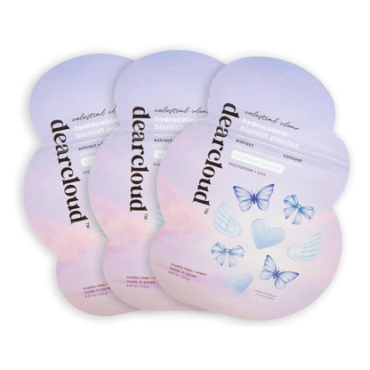 Dearcloud Hydrocolloid Blemish Patches – 36 Count with Niacinamide, Cica & Salicylic Acid | Celestial Clear