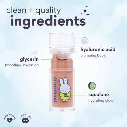Dearcloud Miffy Gentle Crush Serum Blush – Hydrating Liquid Blush with Hyaluronic Acid | Korean Beauty Makeup