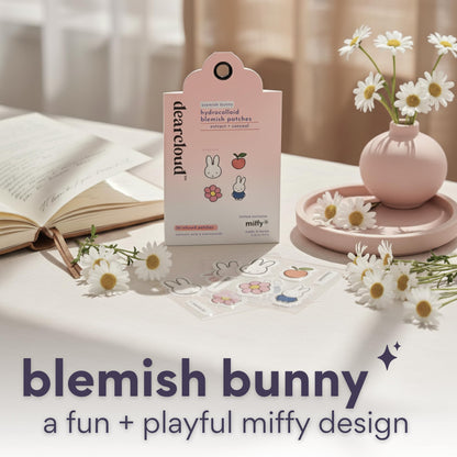 Dearcloud Miffy Hydrocolloid Blemish Patches – 36-Count Refill Set | Niacinamide & Salicylic Acid