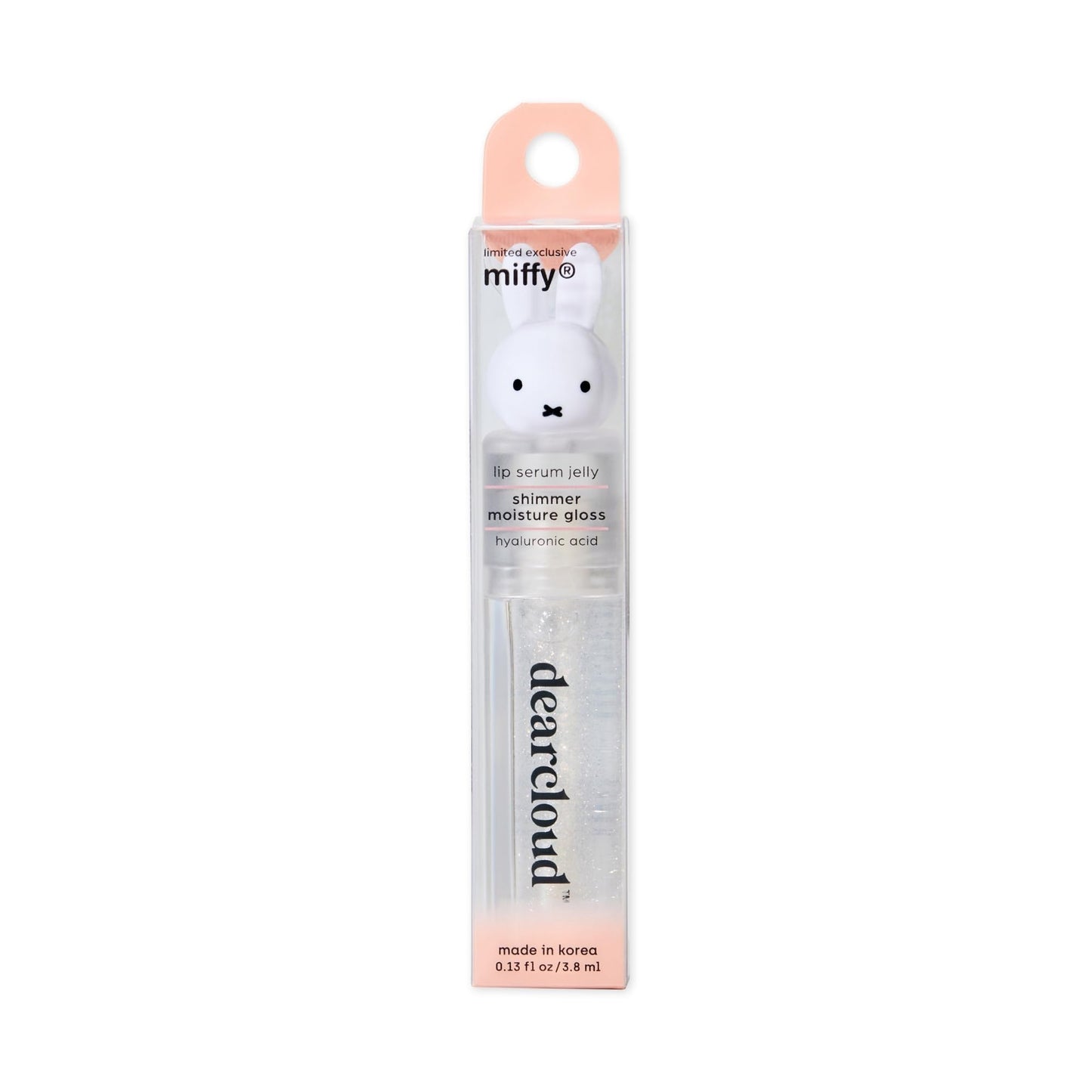 dearcloud Miffy Lip Serum Jelly – Clear Shimmer Lip Gloss for Hydration & Shine (Clear Skies)
