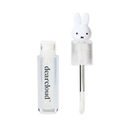 dearcloud Miffy Lip Serum Jelly – Clear Shimmer Lip Gloss for Hydration & Shine (Clear Skies)