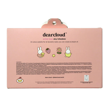 dearcloud Miffy Sky & Shadow Eye Shadow Palette — 10 Ultra-Fine Pigments & Dual-Ended Brush