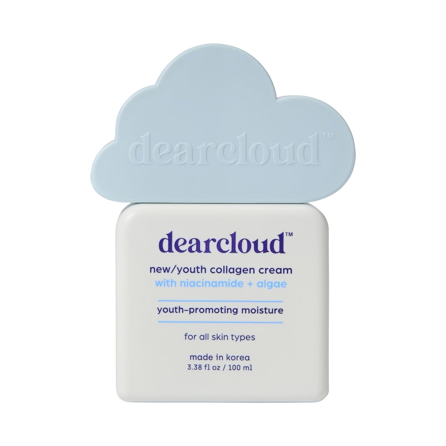 Dearcloud New Youth Collagen Cream Moisturizer - Firming Korean Facial Moisturizer for Radiant Skin (3.38 fl oz)