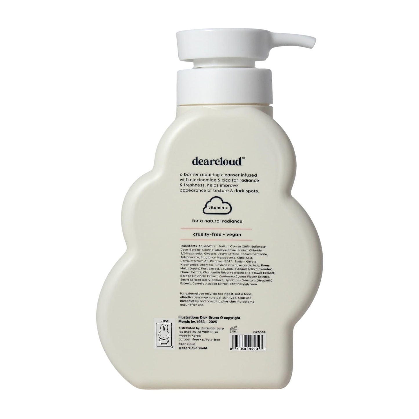 Dearcloud Miffy Daily Glow Body Wash – Niacinamide, Cica & Vitamin C