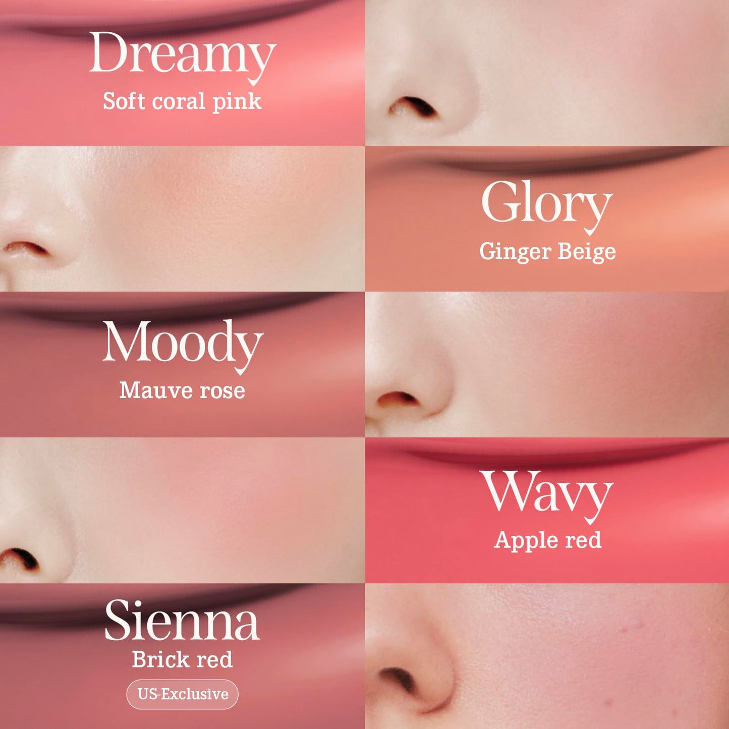 DEAR DAHLIA Petal Drop Blush Moody – Lightweight Vegan Liquid Blush, Watercolor Finish, 0.14 oz