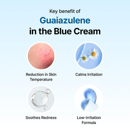 DearKlairs Midnight Blue Calming Cream – Lightweight Redness-Relieving Moisturizer for Oily & Sensitive Skin (1.05 Fl Oz)