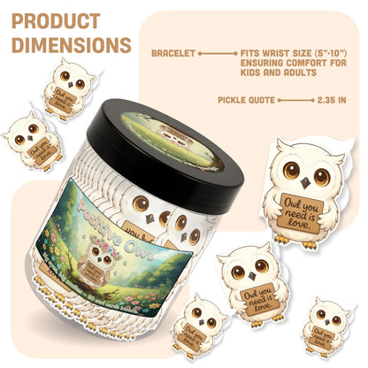 DEARMINE Positive Owl Jar with 60 Affirmation Cards – Daily Encouragement & Emotional Support for Women