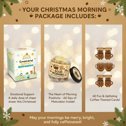 DEARMINE Positive Coffee Jar with 60 Affirmation Cards – Gift for Coffee Lovers