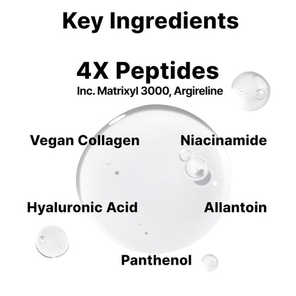 DearMYDEW Multi Peptide Complex Serum – Matrixyl 3000, Argireline, Vegan Collagen, Niacinamide & Hyaluronic Acid | 1 fl oz